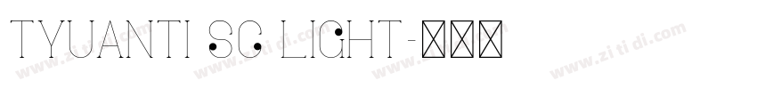 TYuanti sc Light字体转换